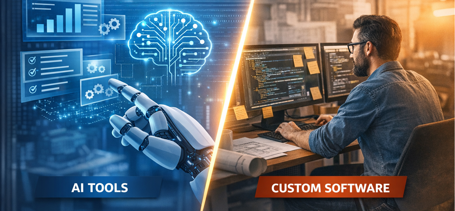 AI Tools vs Custom Software: What Actually Determines Long-Term Success?