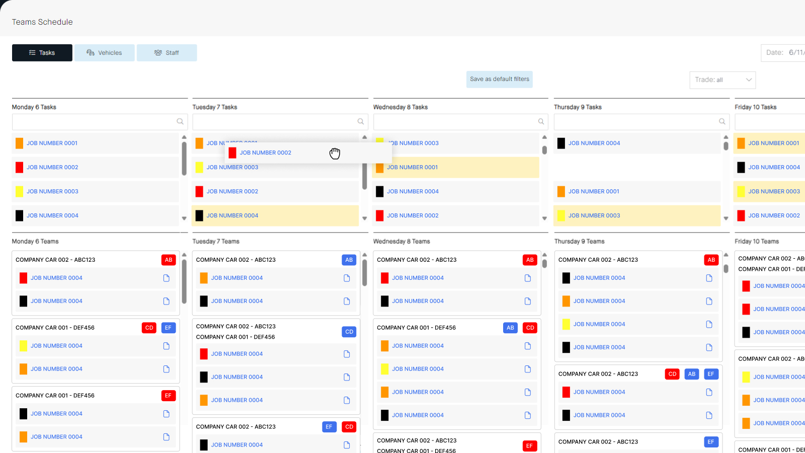 Scheduling a High-Volume of Tasks across a large Team